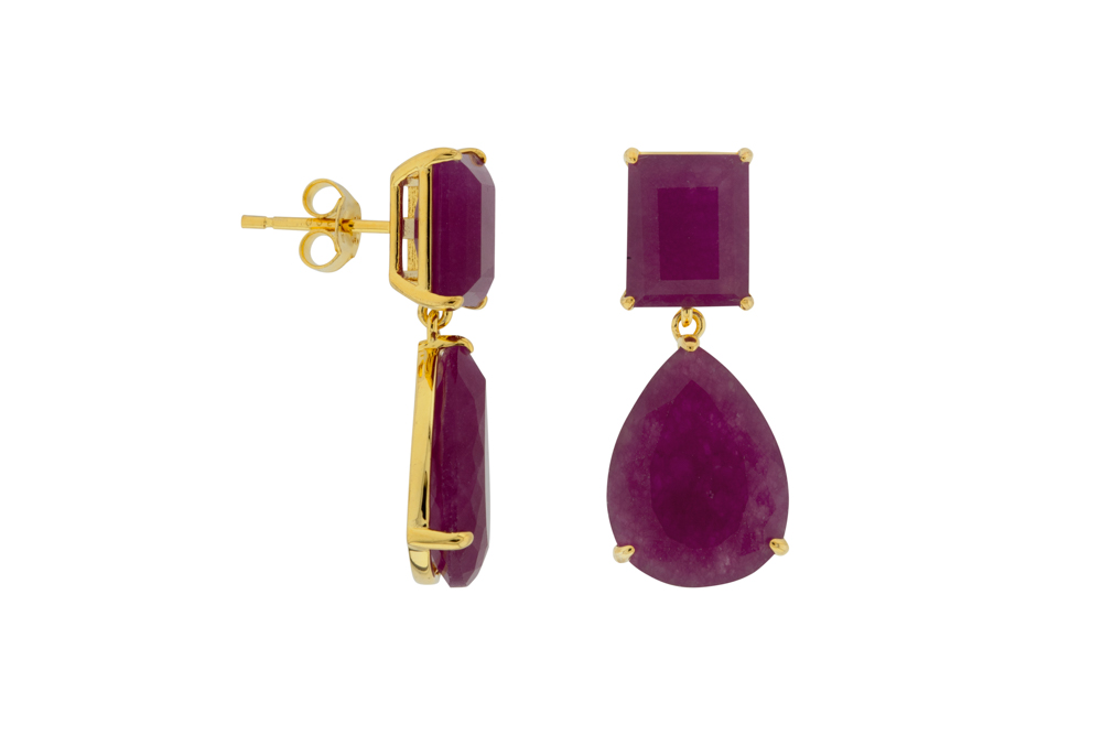 Silver 925 earring semi precious stone