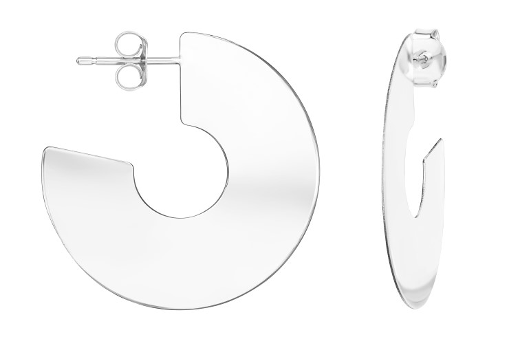 Pendiente plata 925 aro plano presión 