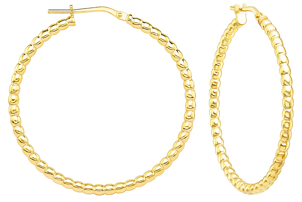 Pendiente aro plata 925 bolitas