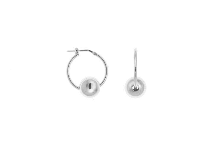 Earring hoop silver 925