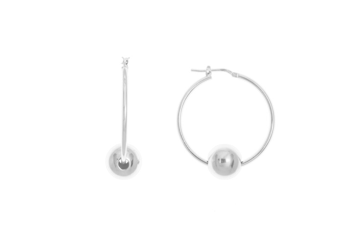 Earring hoop silver 925
