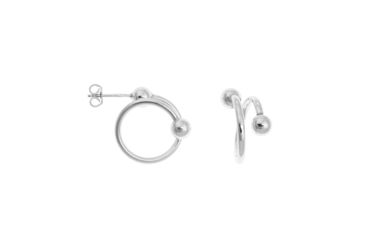 Earring hoop silver 925
