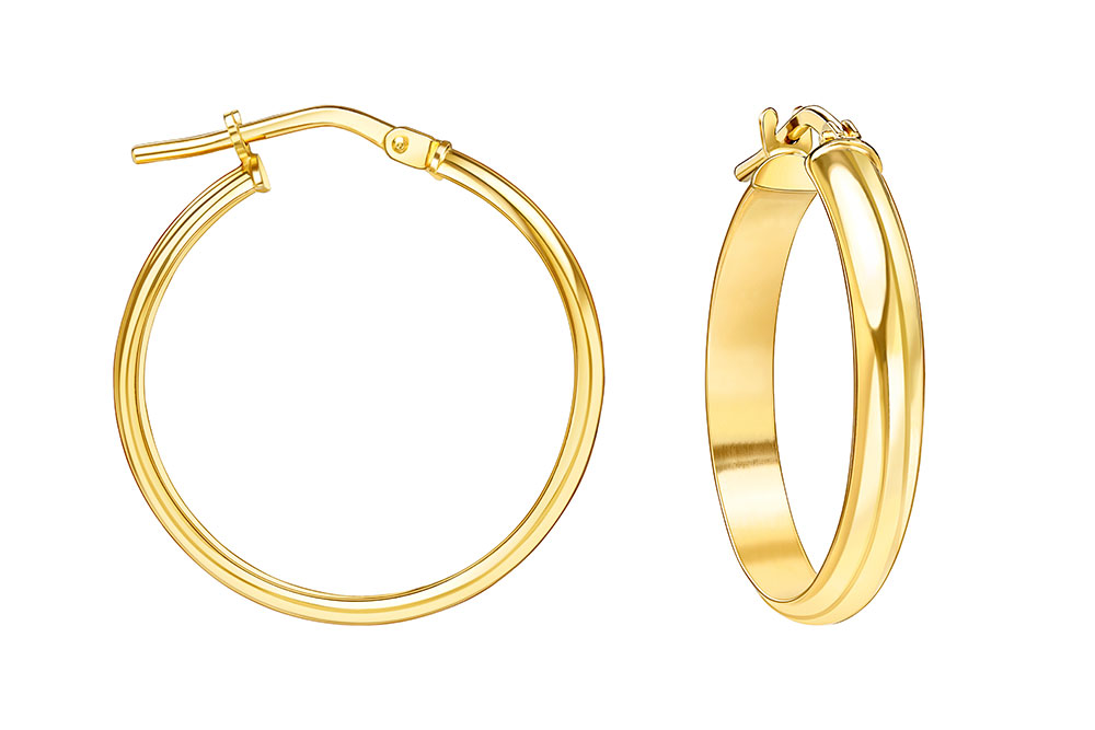 Pendiente aro plata 925 media caña 3mm 