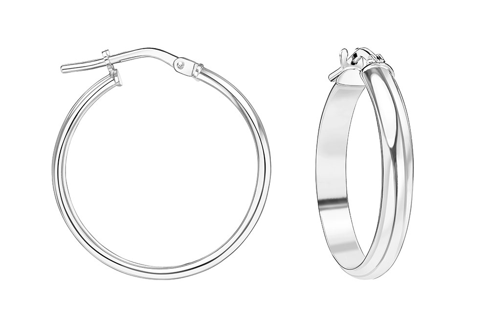 Silver 925 hoop earring