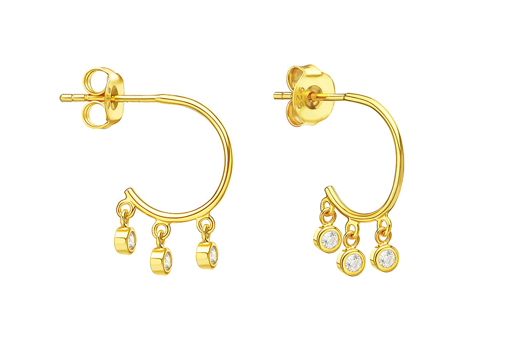 [124010002ZBL] Aro plata 925 12mm con zirconitas (Oro)