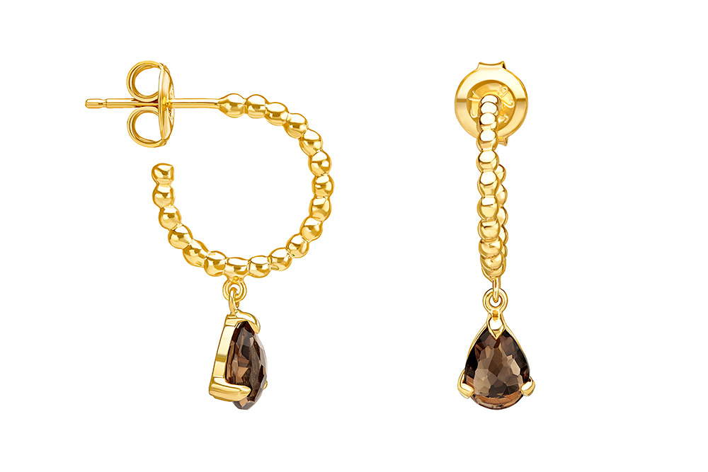 Pendiente plata 925 criolla piedras semipreciosas 