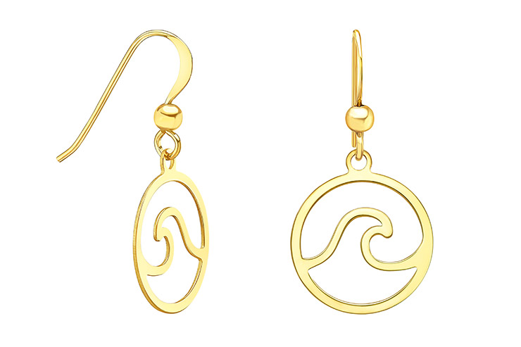 Pendiente plata 925 ola