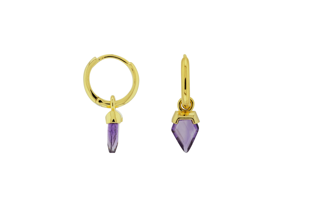 Silver 925 semi precious stone earring
