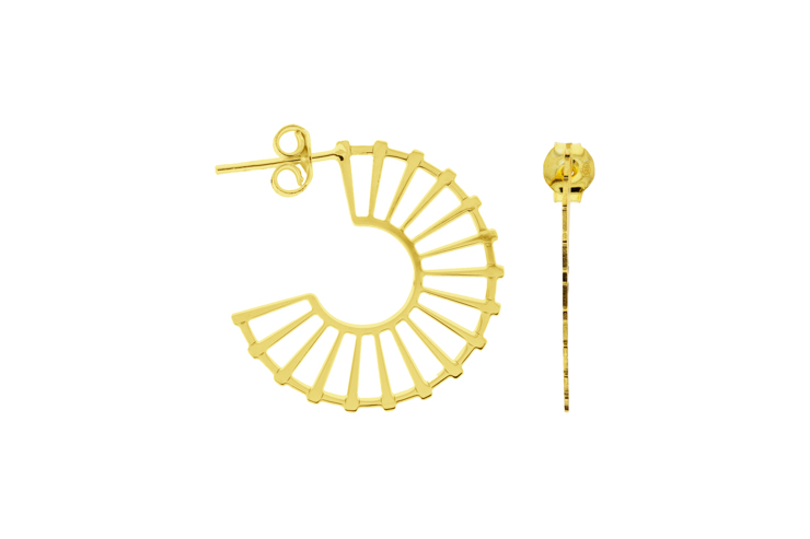 Pendiente aro plata 925 calado