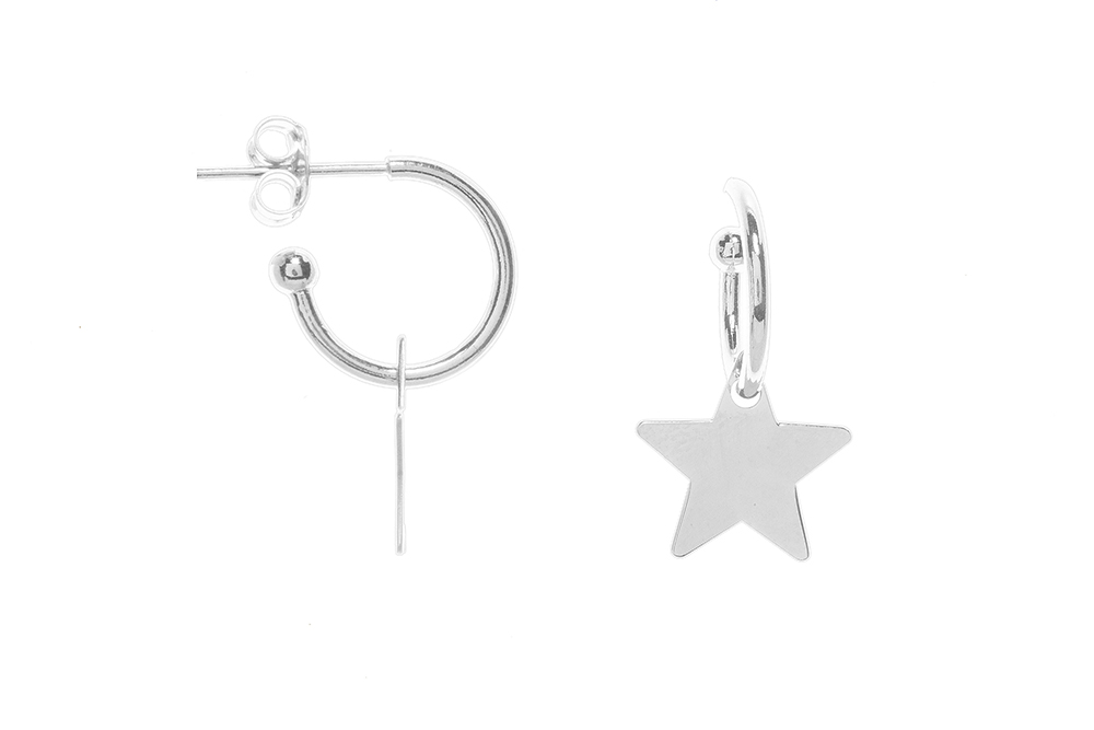 Silver 925 star earring