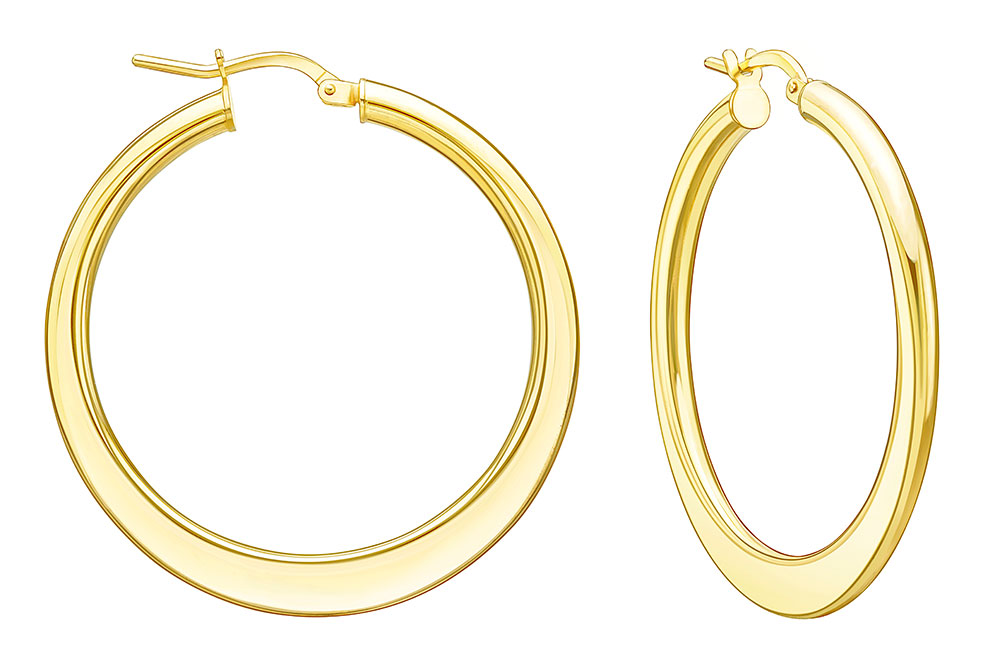 Pendiente aro plata 925 cierre de clic