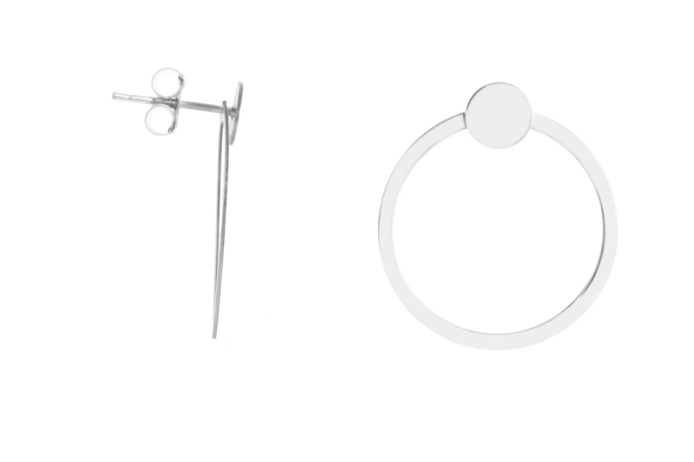 Silver 925 circle earring