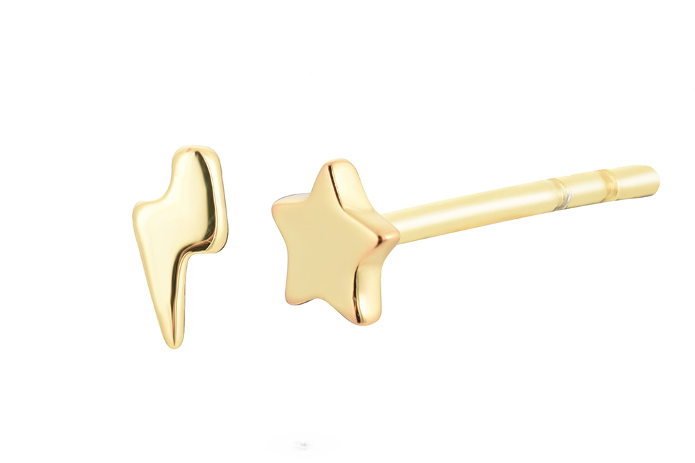 Silver 925 star & ray earring