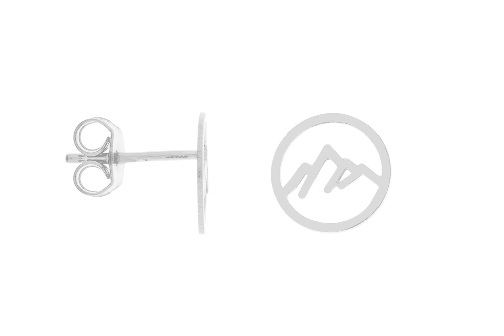 Pendiente plata 925 perfil montaña presión 