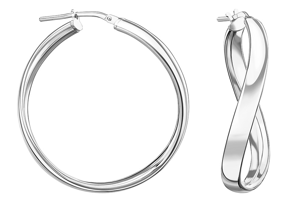 Silver 925 hoop earring