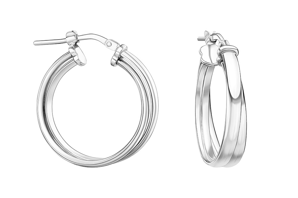 Silver 925 hoop earring