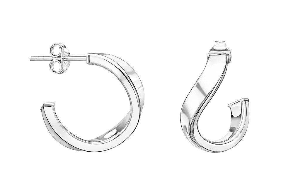 Silver 925 hoop earring