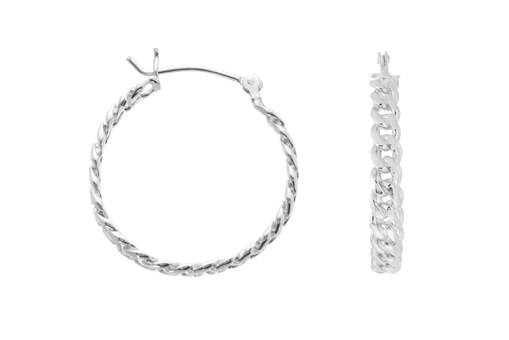 Silver 925 hoop earring