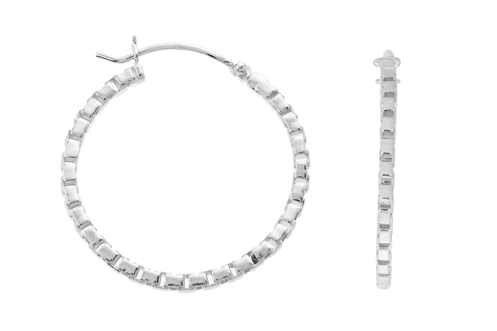 Silver 925 hoop earring