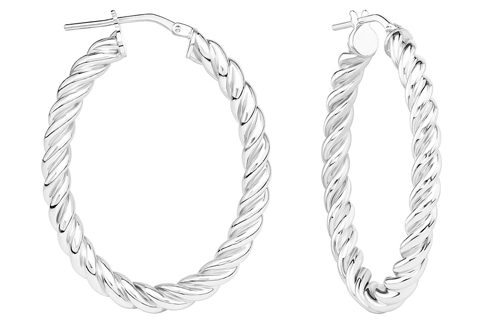 Silver 925 hoop earring