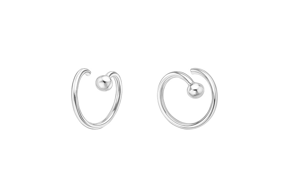 Pendiente plata 925 con bola 3mm 