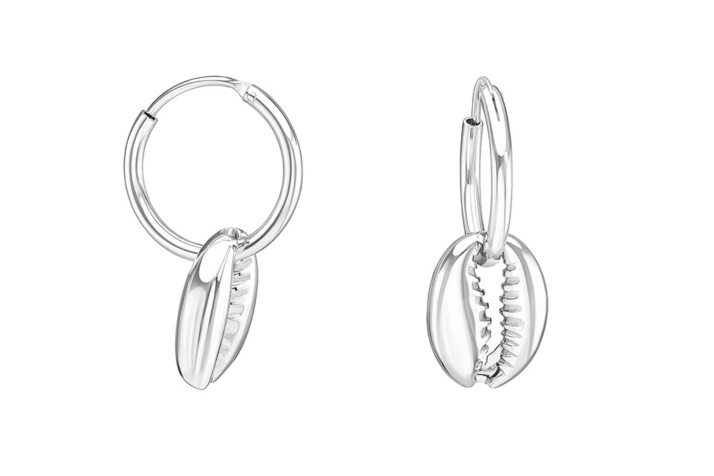 [1375500000PL] Silver 925 shell earring (Sterling silver)