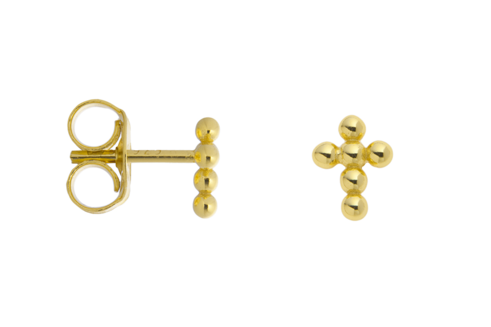 Silver 925 earring cross