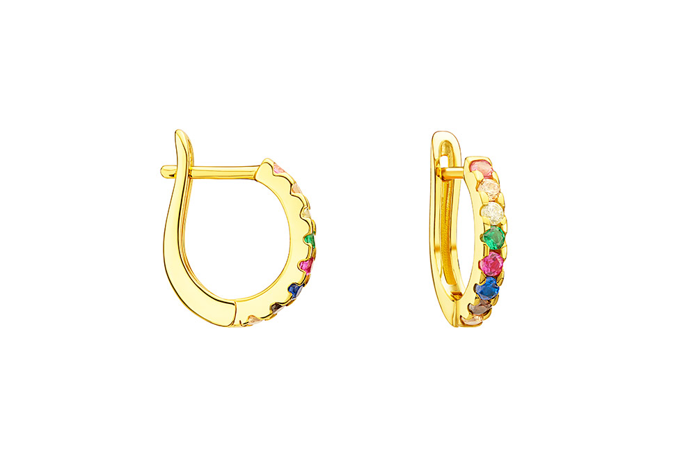 [137740002ZMC] Silver 925 earring cz (Gold plated)