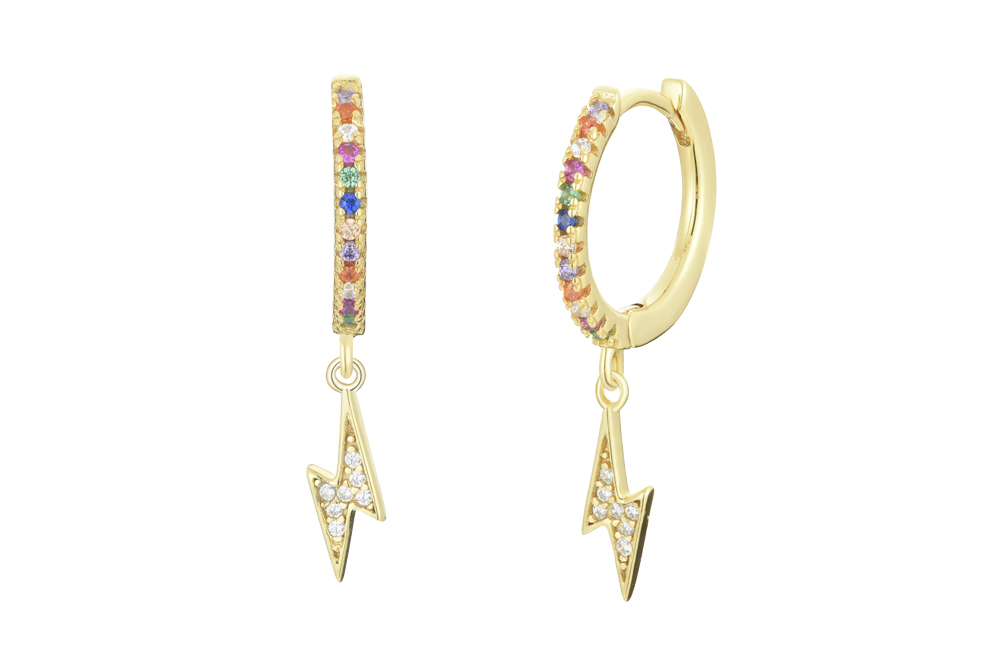 Silver 925 ray cz earring