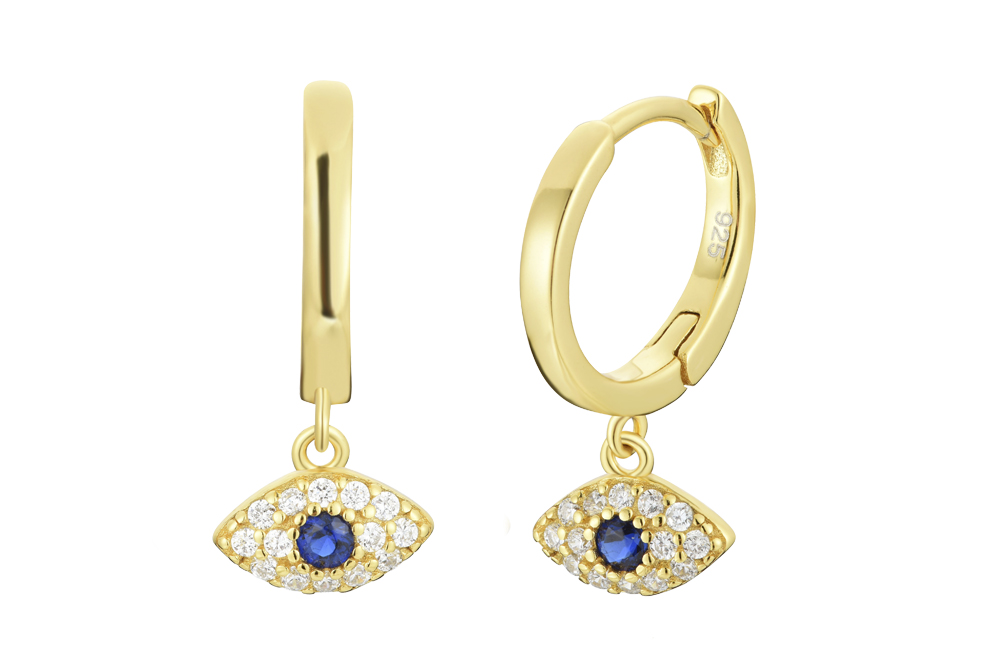 Silver 925 turkish eye cz earring