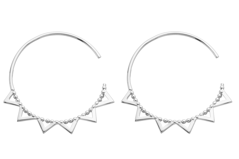 Aro plata 925 mini triangulos 