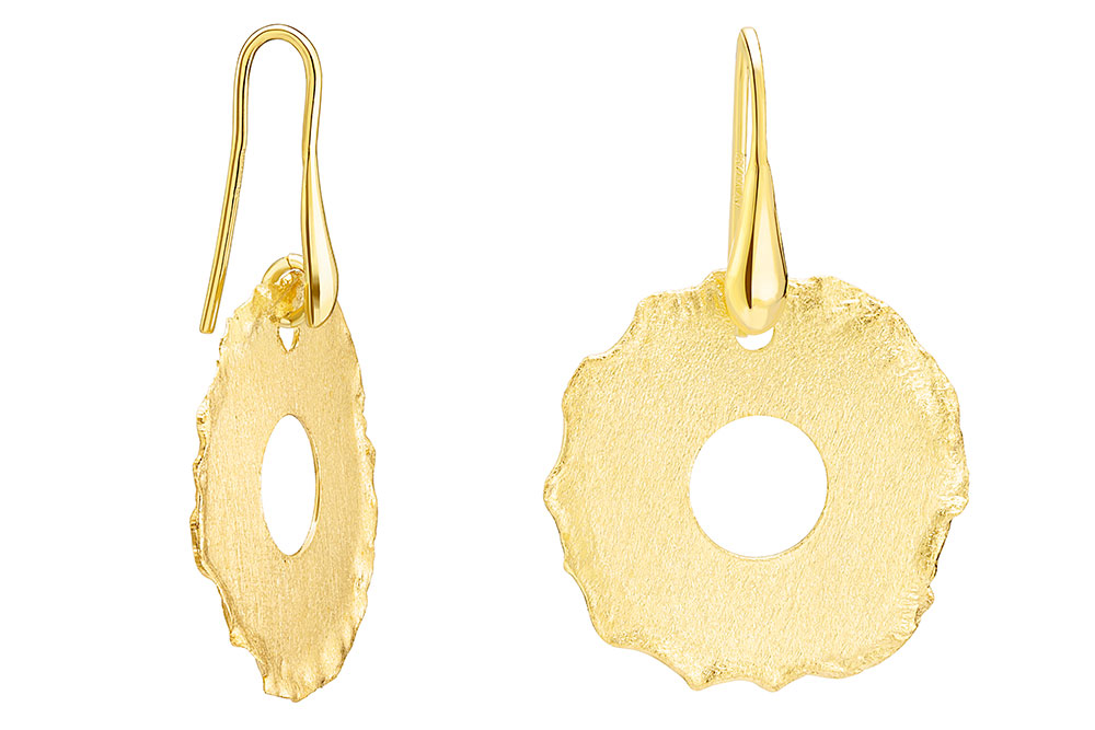 Pendiente plata 925 círculo mate 