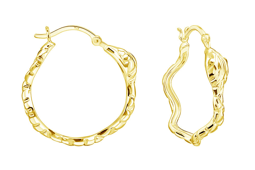 Silver 925 earring hoop snake