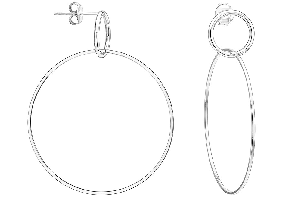 Silver 925 hoop earring