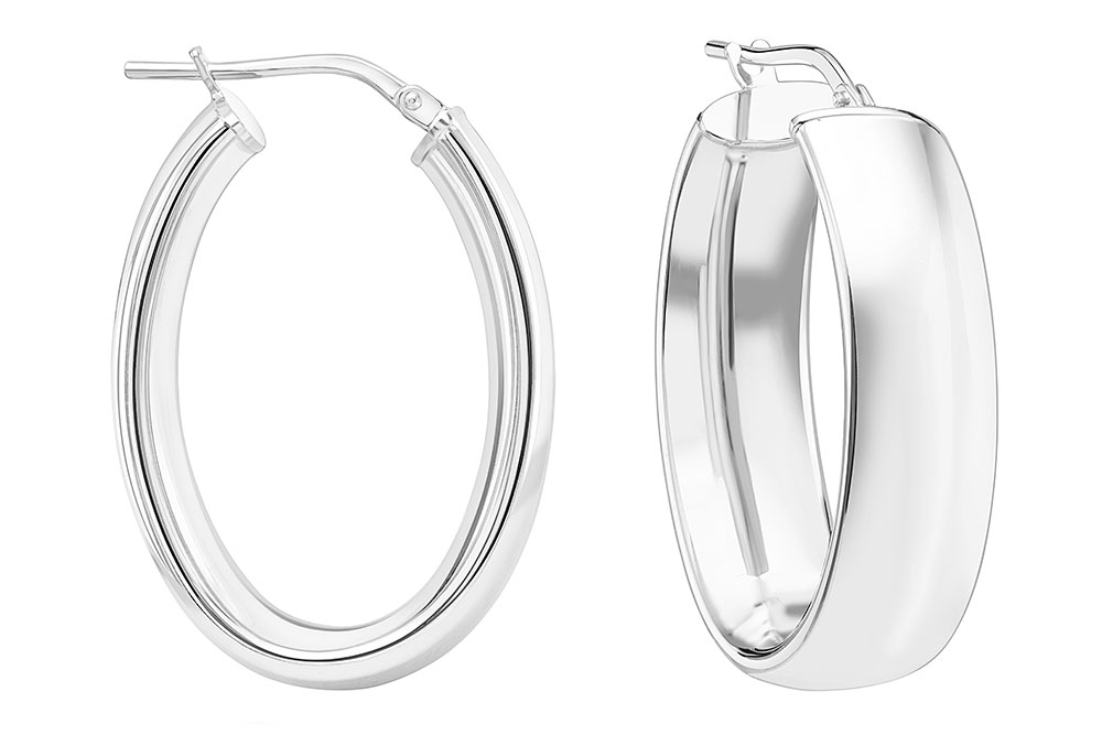 Silver 925 hoop earring