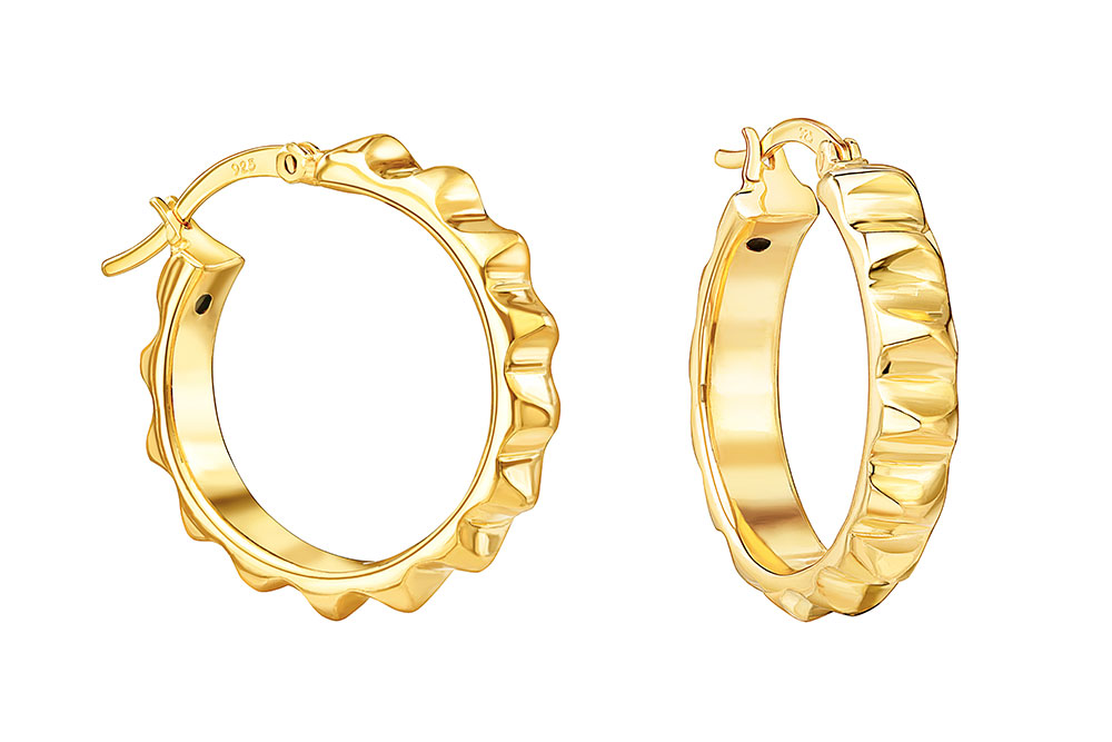 Aro plata 925 dentado cierre de clic 