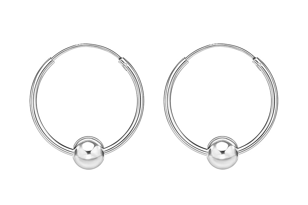 [1411818000PL] Aro plata 925 bola 6 mm (Plata)