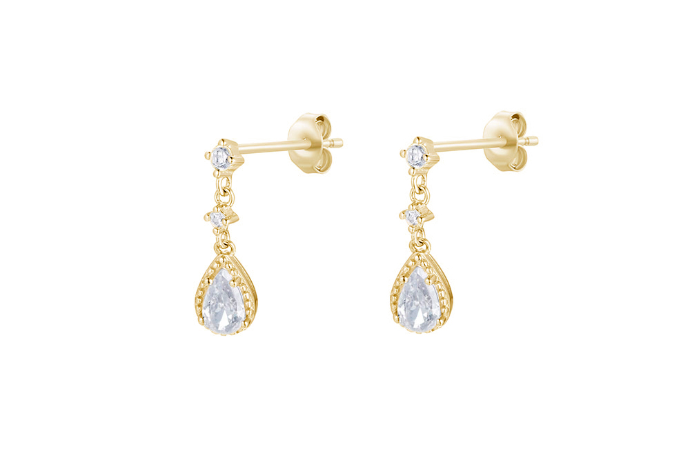 Sterling silver zirconia earring