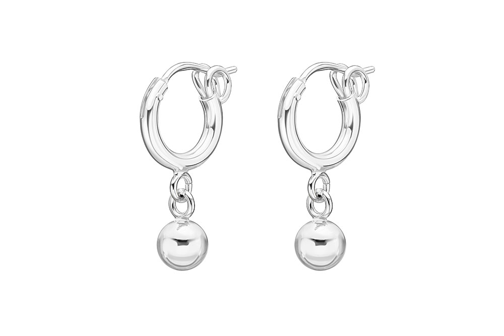 Silver 925 bead earring