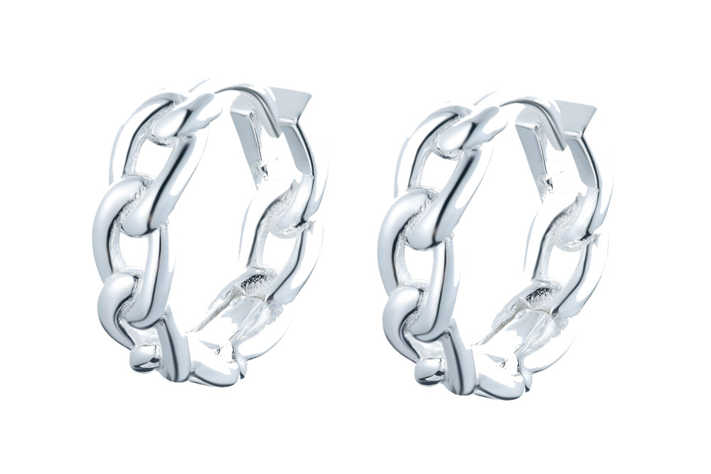 Silver 925 hoop earring