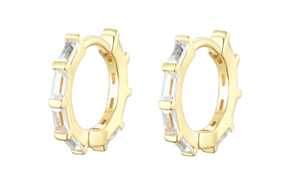 Aro plata 925 con zirconitas baguete 