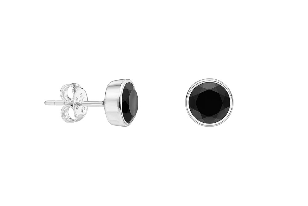 Sterling silver earring with semi-precious stone