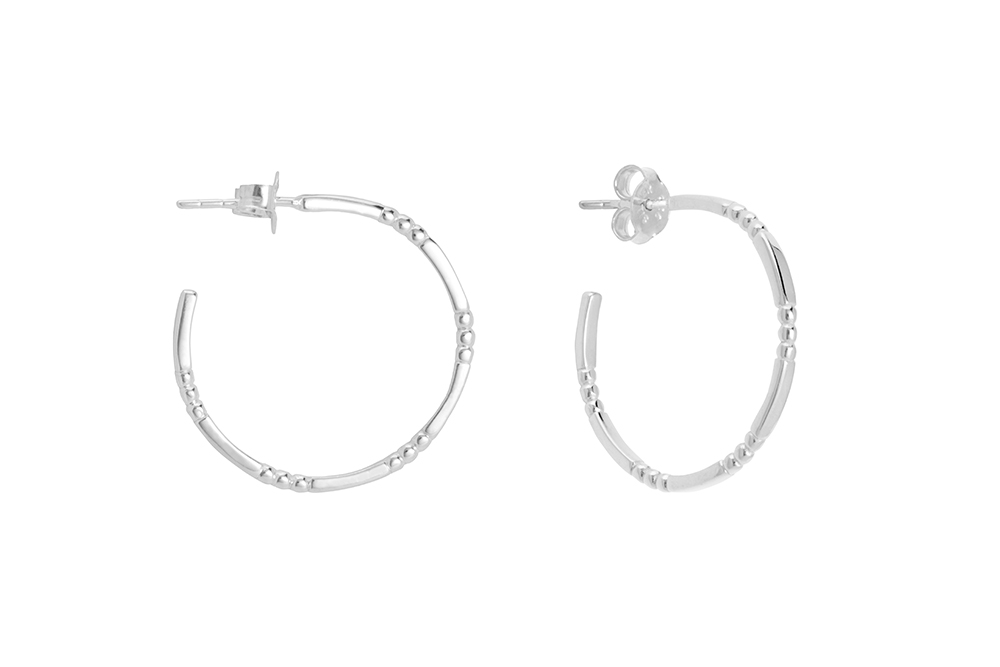 Sterling silver hoop earring