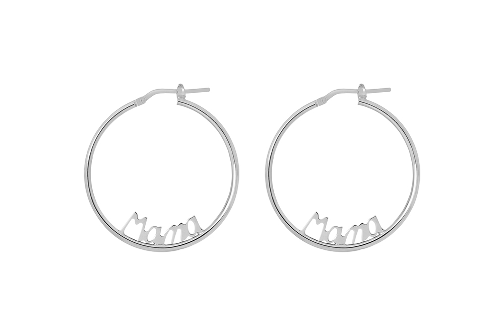 Pendiente aro plata 925 mama 