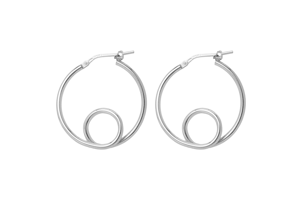 Sterling silver hoop earrings