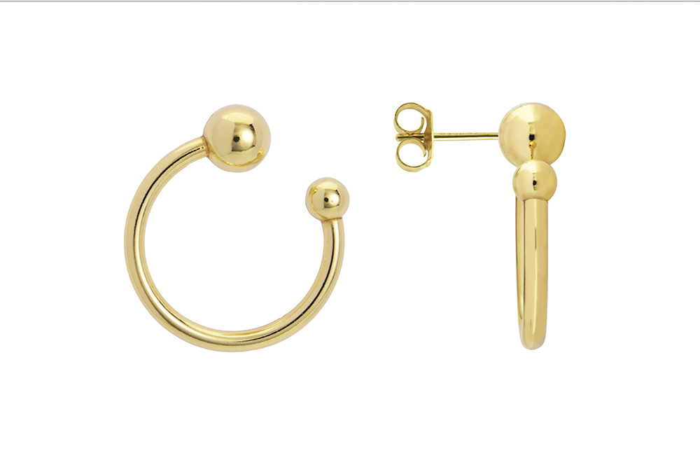 Sterling silver open circle earrings