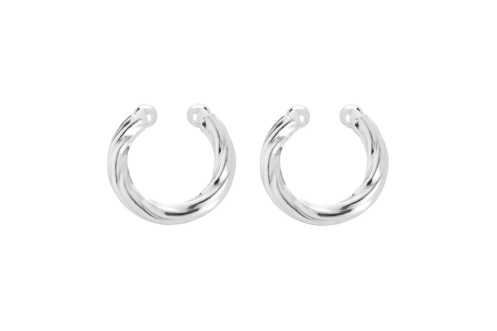 Pendiente plata 925 ear-cuff rizado