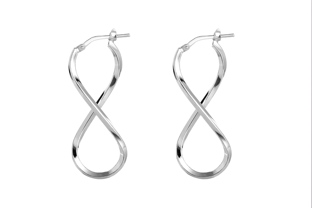 Sterling silver infinity earrings
