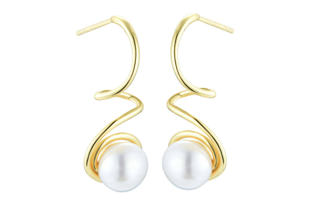 Pendiente plata 925 perla