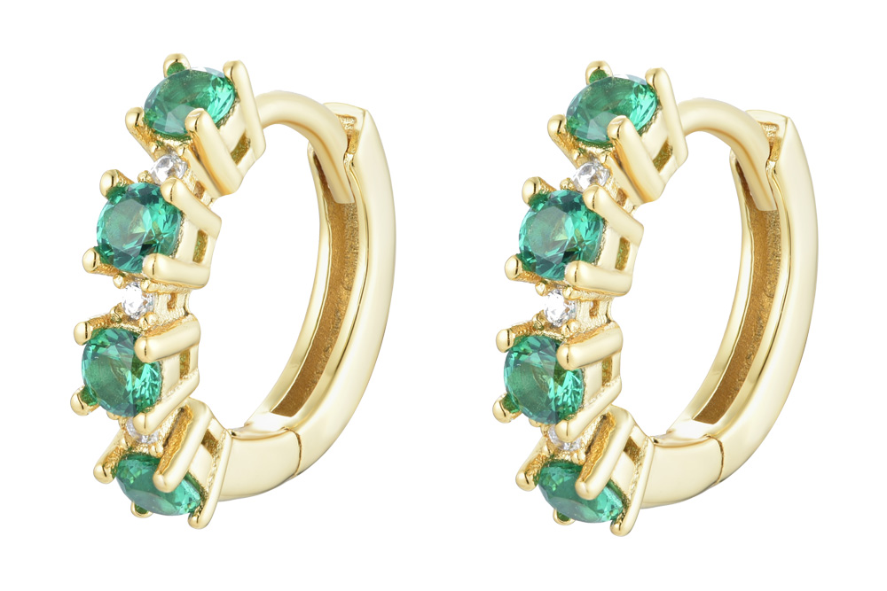 Sterling silver zirconia earring hoop